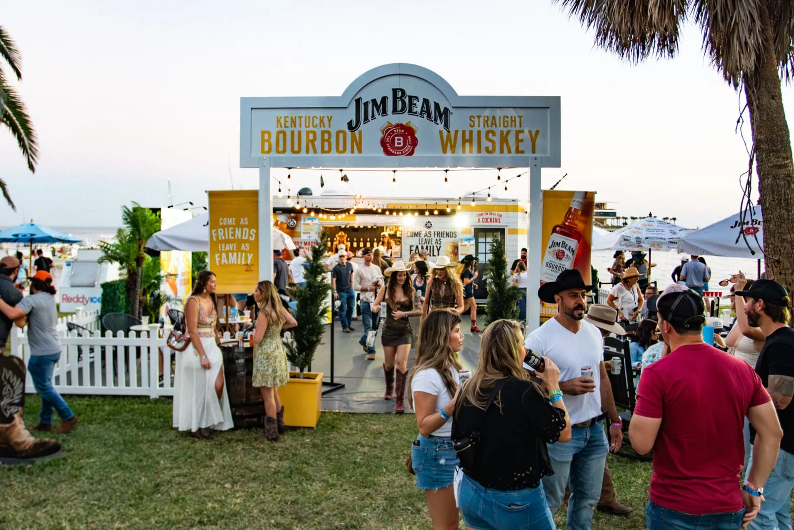 Jim Beam bourbon bar brand experience at a sponsored country festival