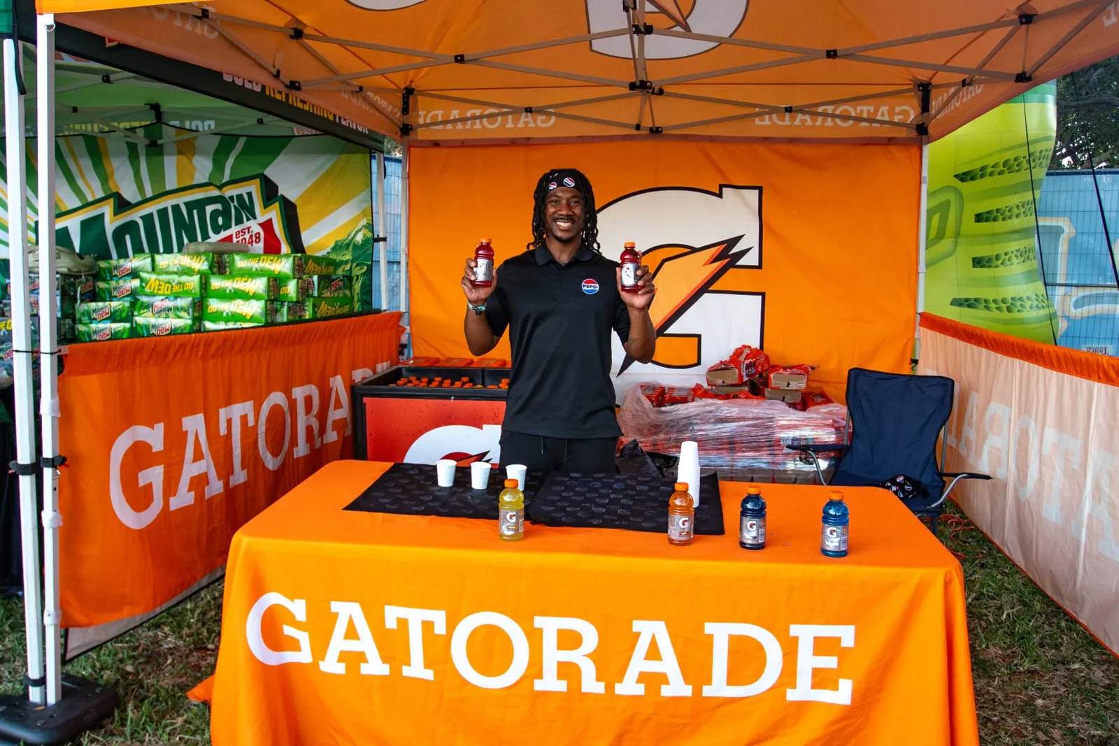 Gatorade sampling tent, an example of on-site brand activation management